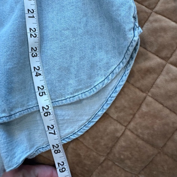LEGAND by LUCKY BRAND Light Blue Denim Shirt w/ Embroidered Detail & added flare - Picture 4 of 8
